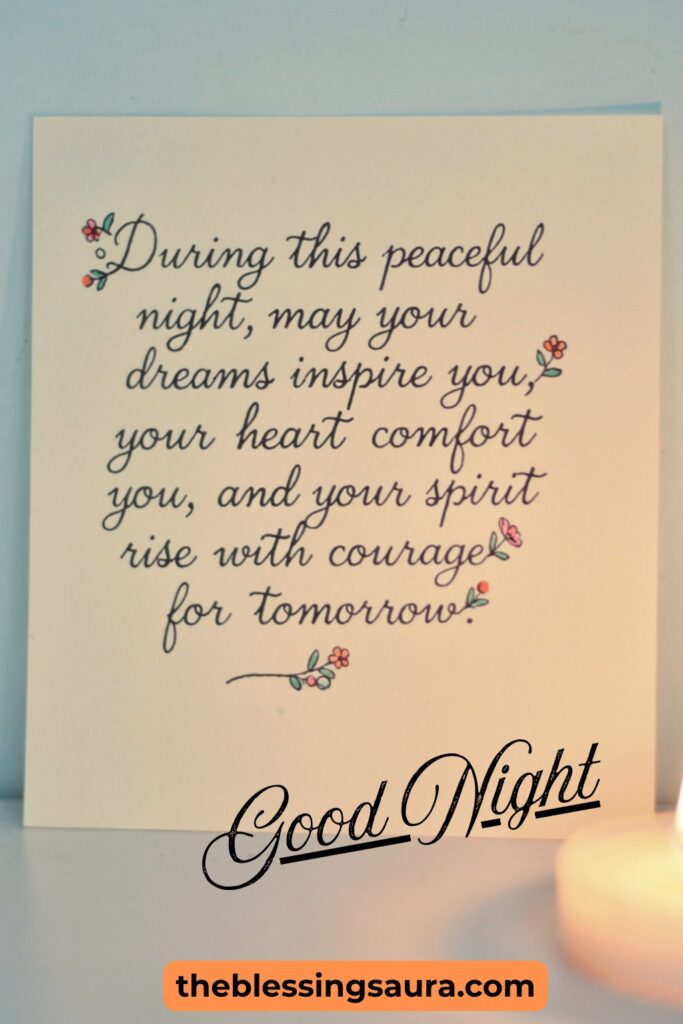 Inspirational good night blessings