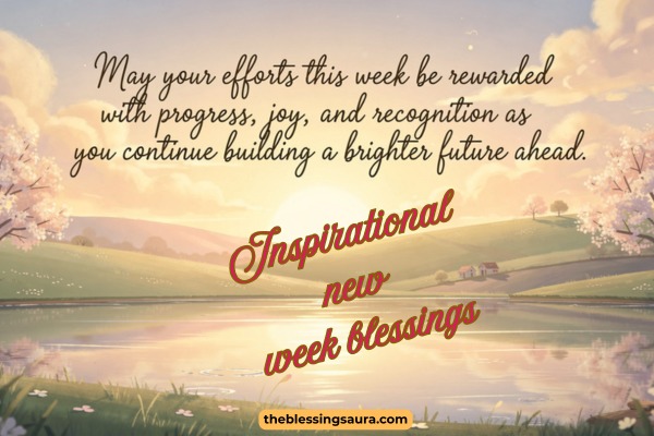 Inspirational new week blessings