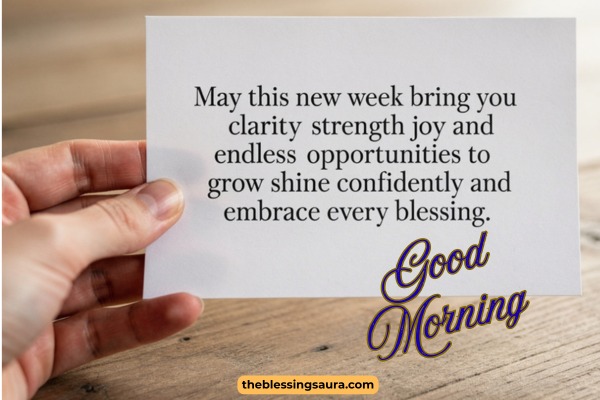 Positive good morning new week blessings